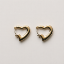 Anti-Tarnish Sliver Heart Hoop Earrings