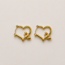Anti-Tarnish Honey Heart Earrings
