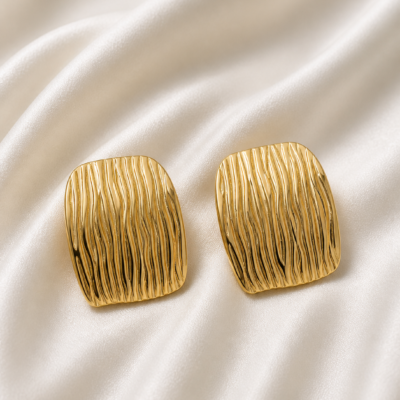 Anti-Tarnish Ripple Earrings