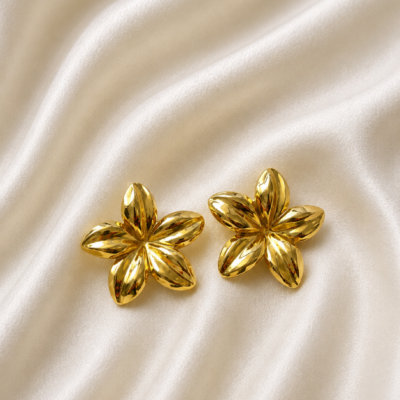 Bloom Flower Stud Earrings | Haarmonaa