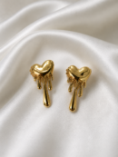 Melted Heart Drop Earrings | Haarmonaa