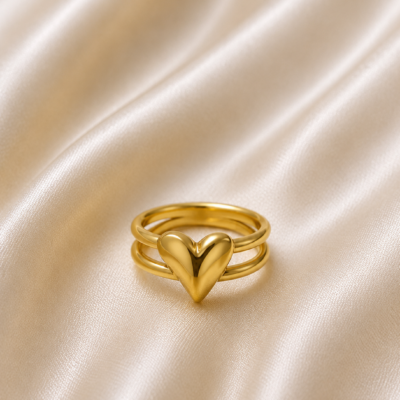 Golden Heart Ring | Haarmonaa
